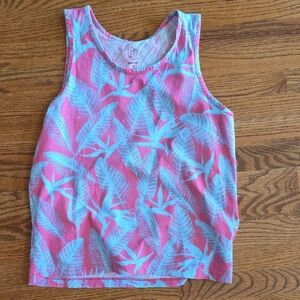 Tropical Pink and Blue Tank Top